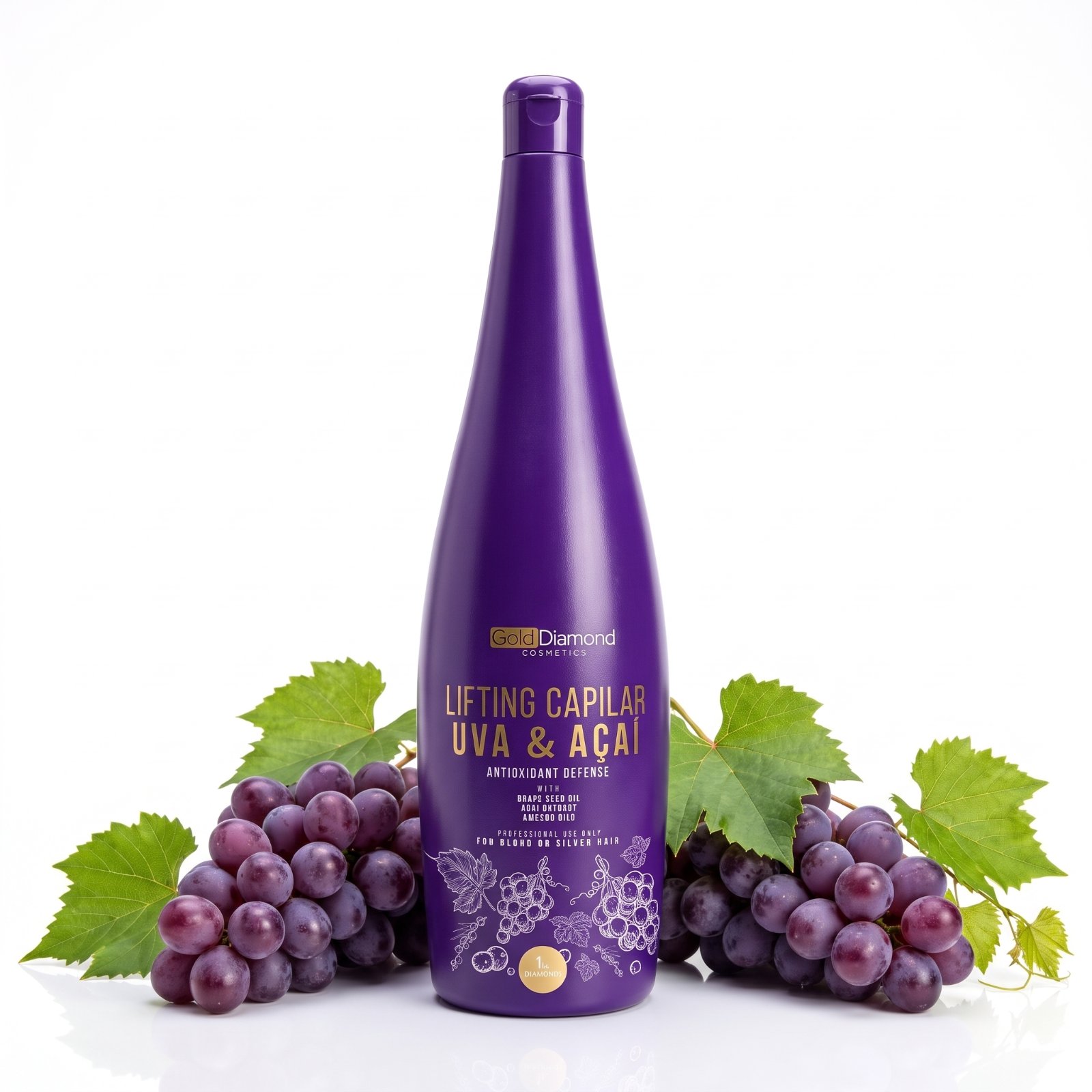 Protéine Gold Diamond - Lifting Capilar Uva & Açaí