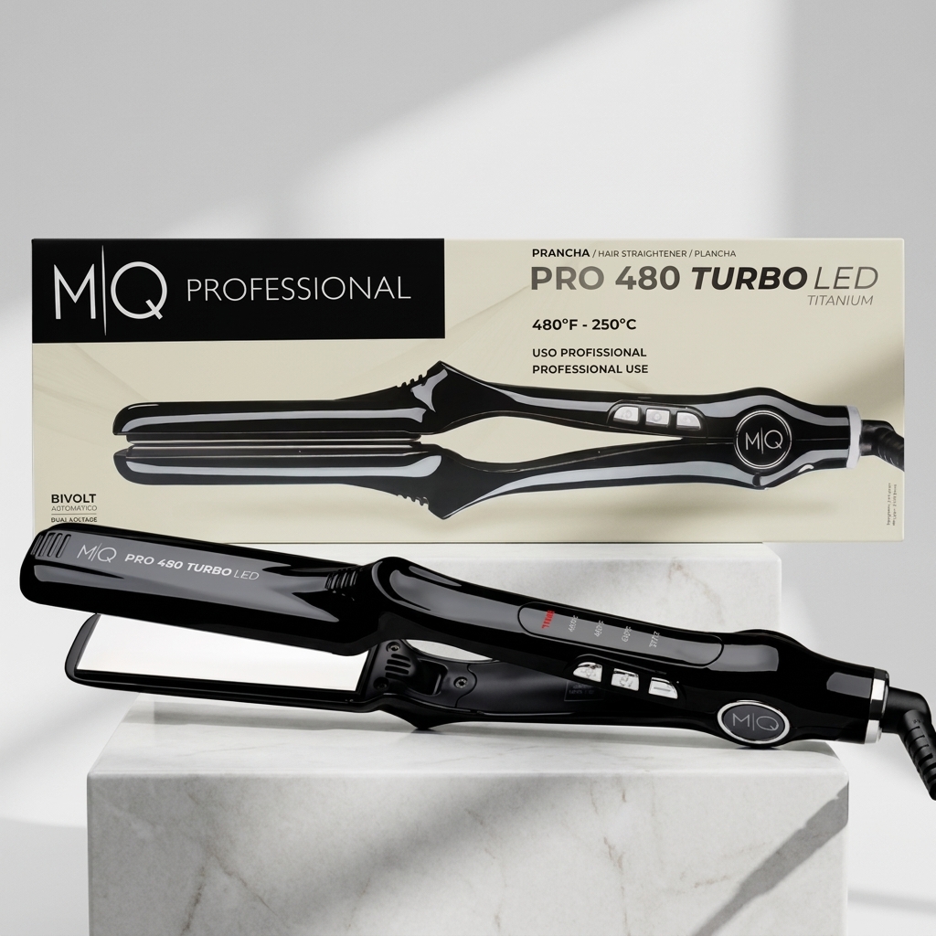 MQ Professional Pro 480 Turbo LED Titanium – Fer à Lisser Professionnel