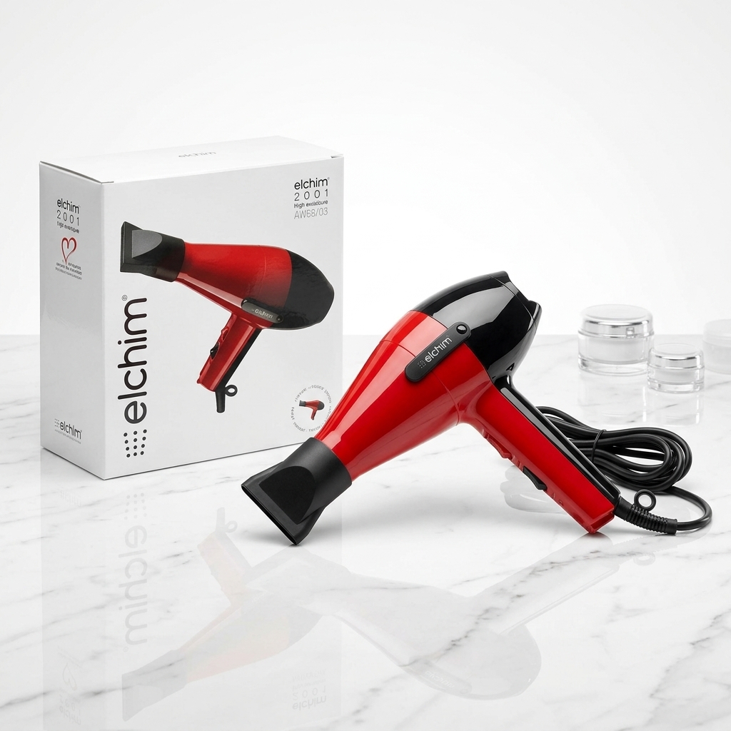 Elchim 2001 High Pressure Red & Black – Sèche-Cheveux Professionnel