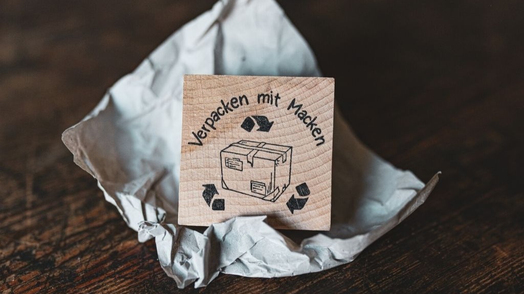 Der "Verpacken mit Macken" - Stempel