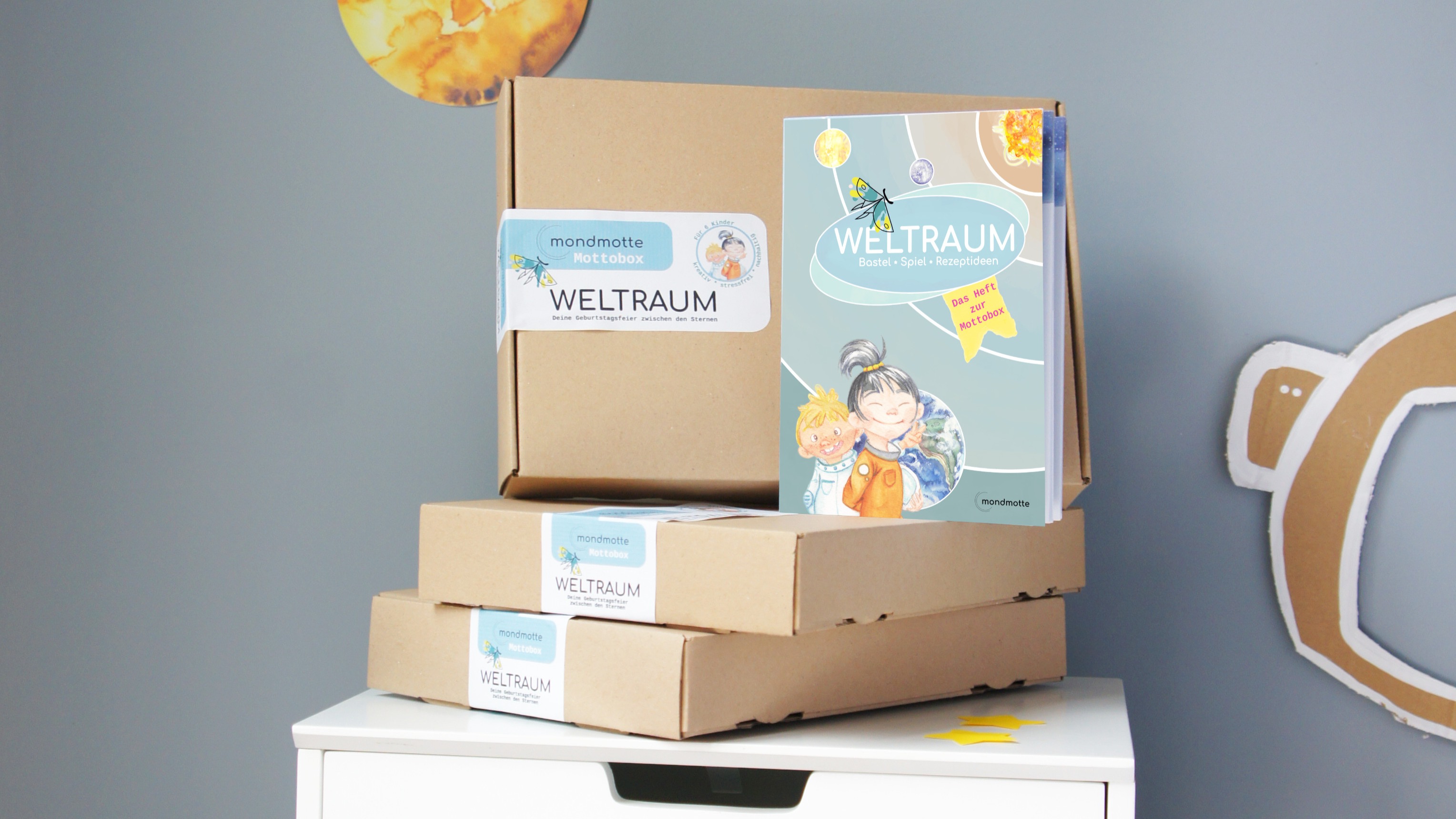Weltraum Mottobox von mondmotte