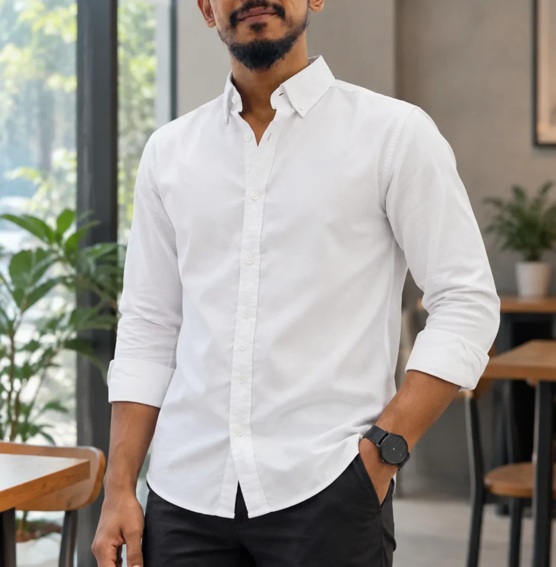 Ammarah Premium Oxford Cotton Shirt – Solid Collection