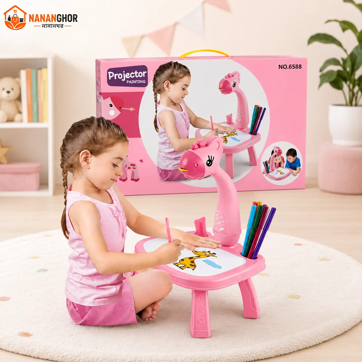 Little Hands Drawing Projector Table for Kids | Trace & Draw Educational Art Toy with Light