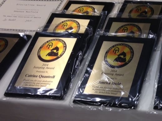 ATAA award plaques laid out for presentation