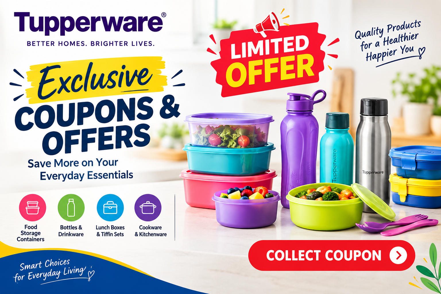 Tupperware kitchenware and home product deals