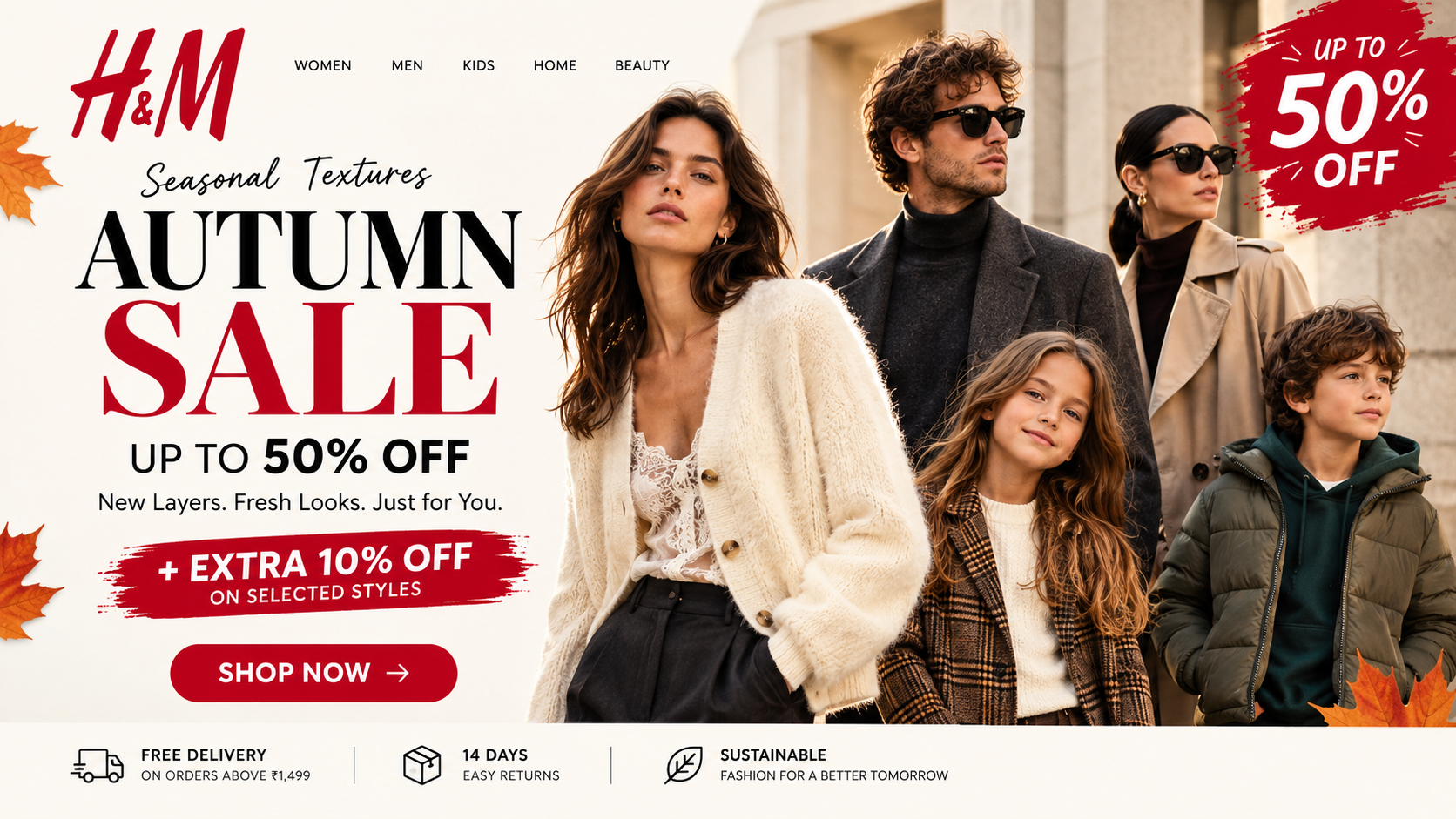 H&M fashion and clothing deals