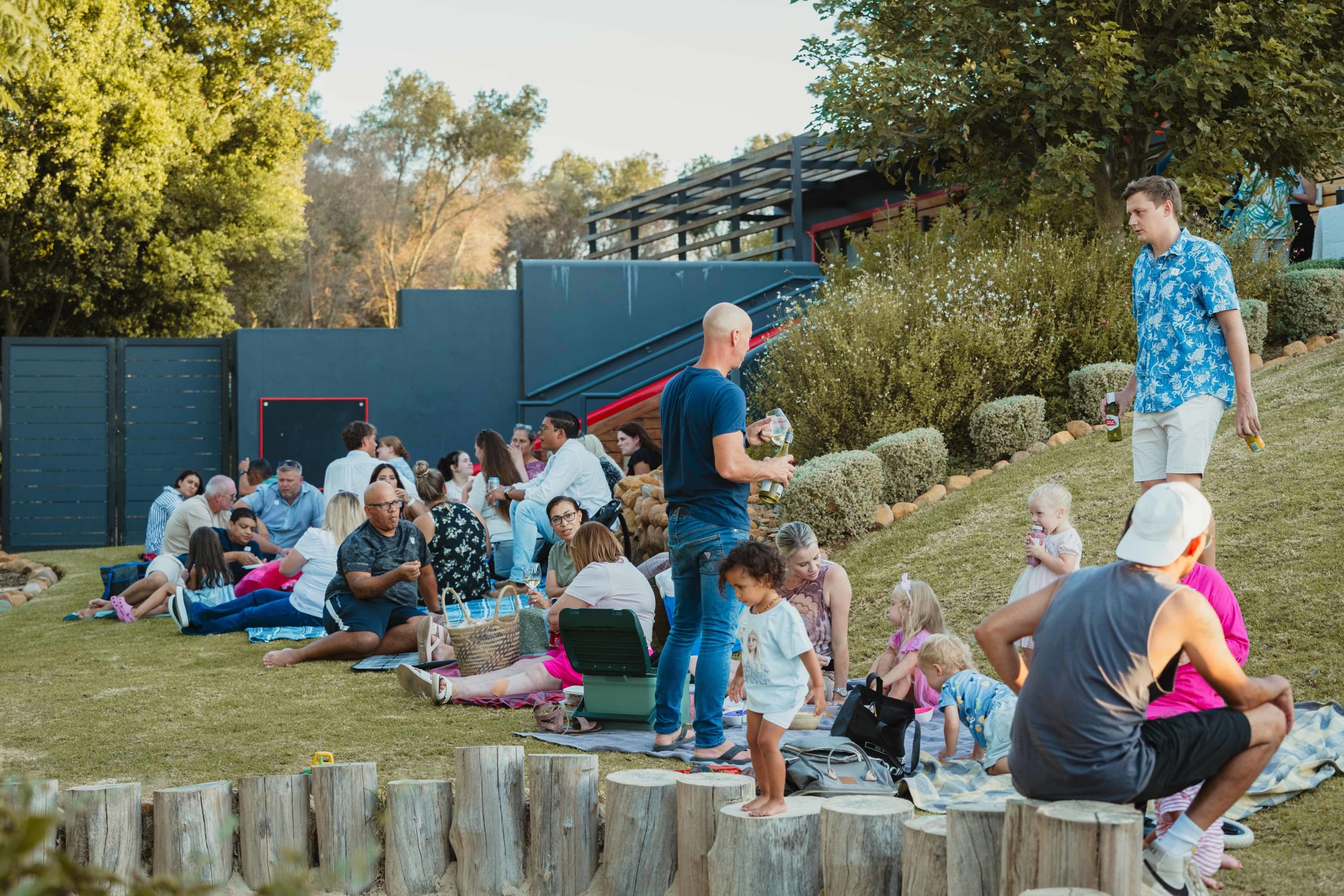 Residents enjoying a community picnic
