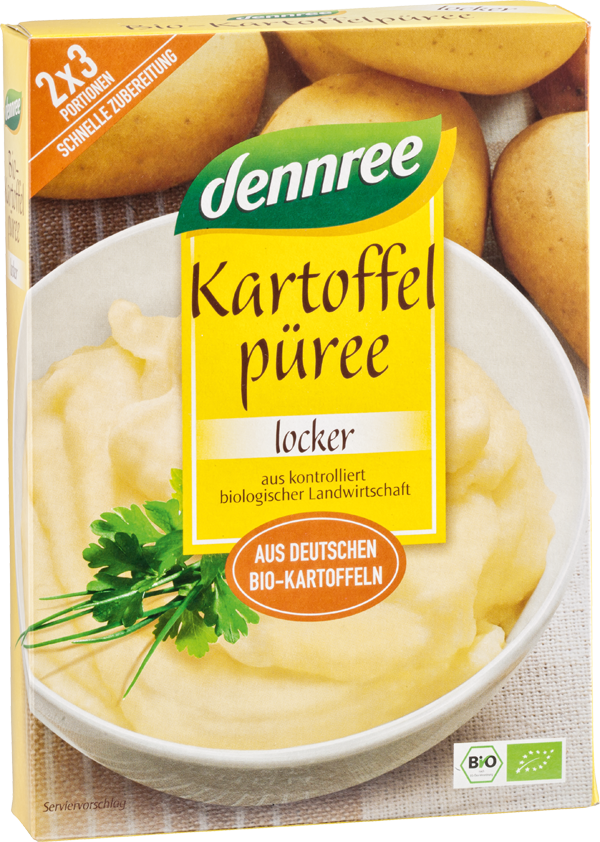 Dennree Kartoffel-Püree 160g Packung