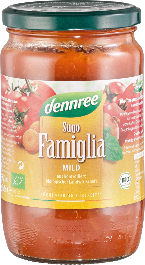 Dennree Sugo Famiglia 660g Glas