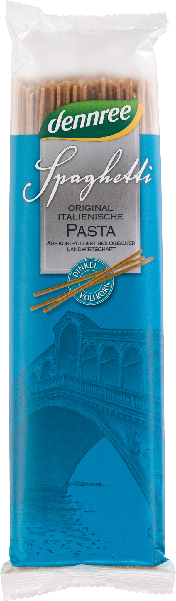 Dennree Dinkel-Vollkorn-Spaghetti 500g Packung