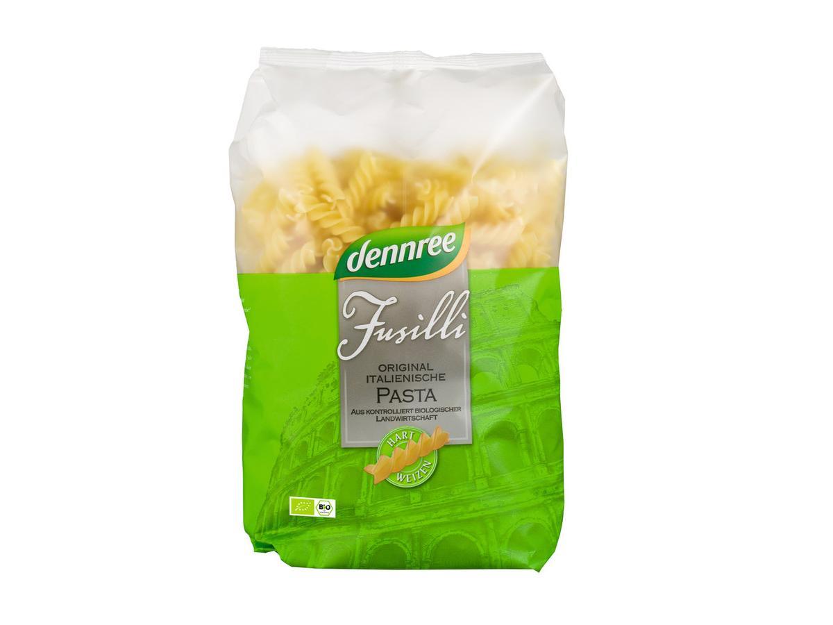 Dennree Hartweizen-Fusilli hell 500g Packung