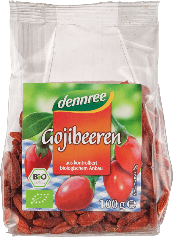 Dennree Goji-Beeren getrocknet 100g Packung