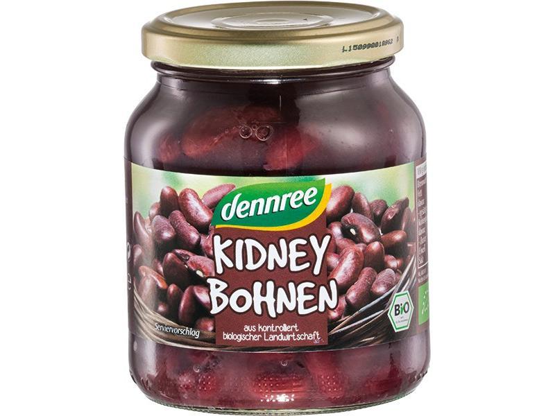 Dennree Kidney Bohnen 330g Glas