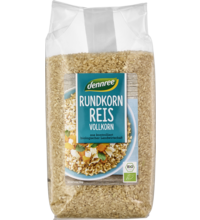 Dennree Rundkornreis Vollkorn 1Kg Packung