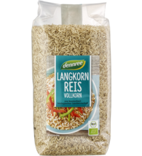 Dennree Langkornreis Vollkorn 1Kg Packung