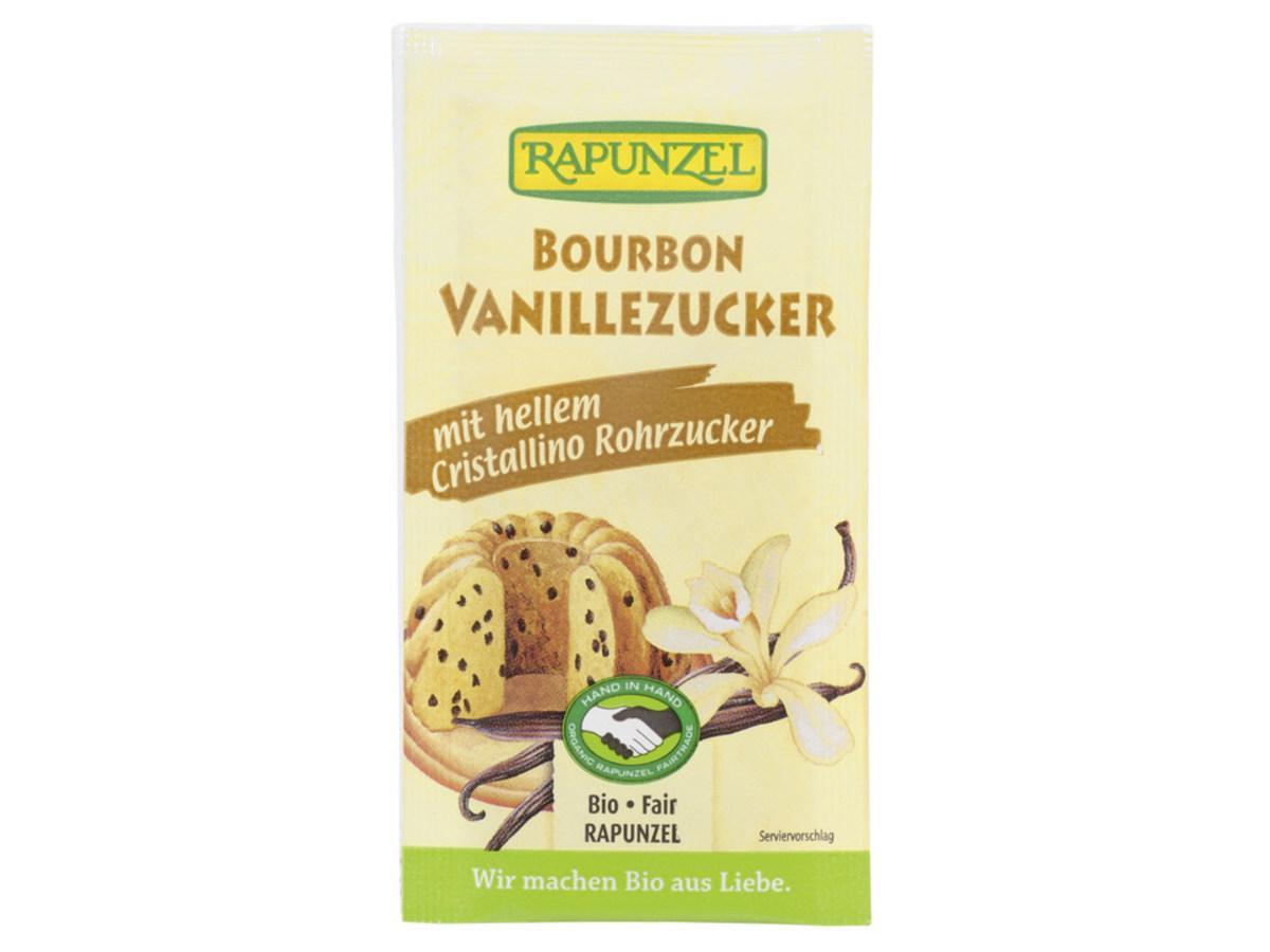 Rapunzel Vanillezucker Bourbon mit Cristallino Zucker 4x8g Packung