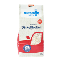 Spielberger Dinkelflocken Zartblatt 375g Packung