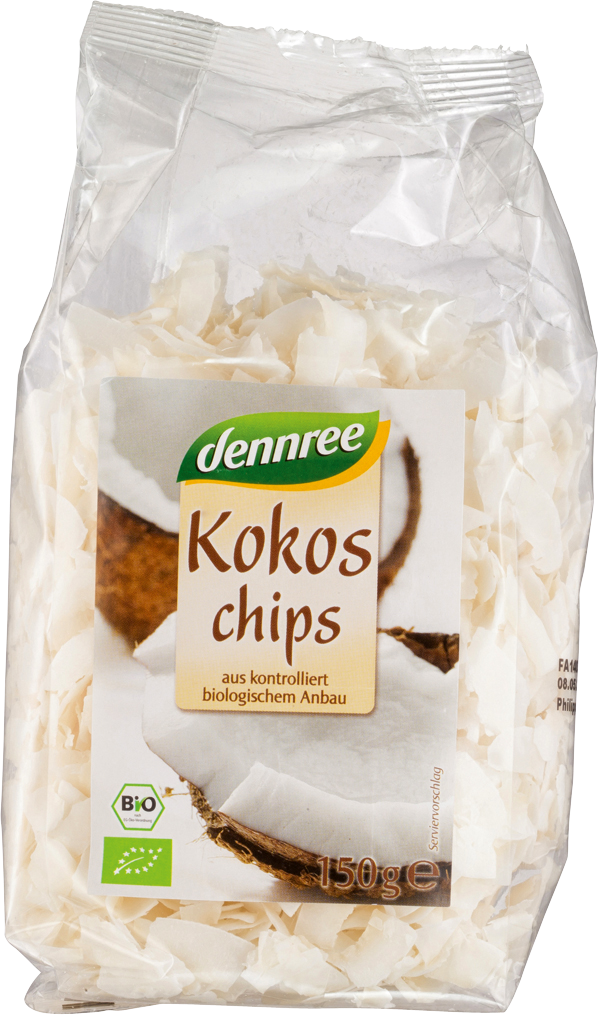 Dennree Kokoschips ungesüßt 150g Packung