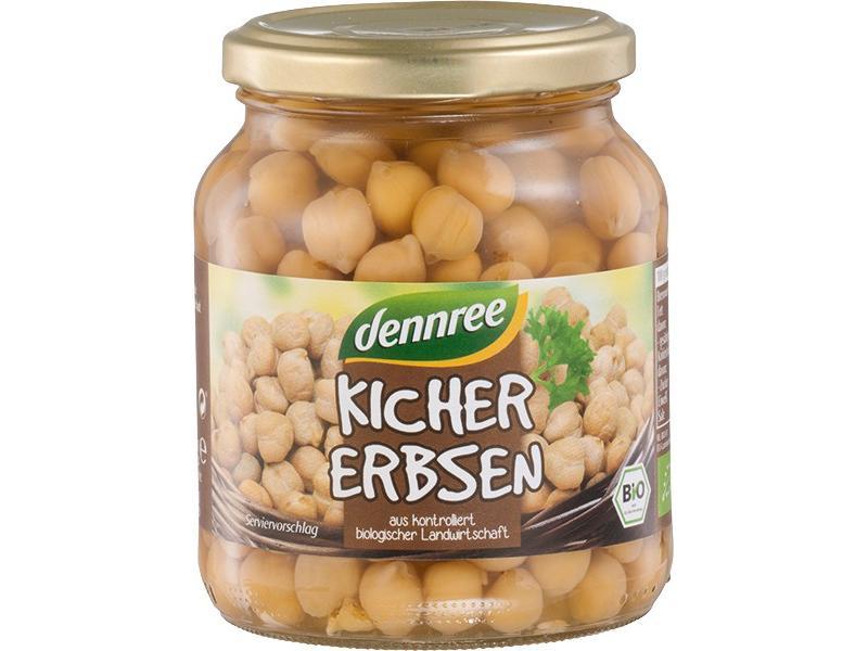 Dennree Kichererbsen 350g Glas