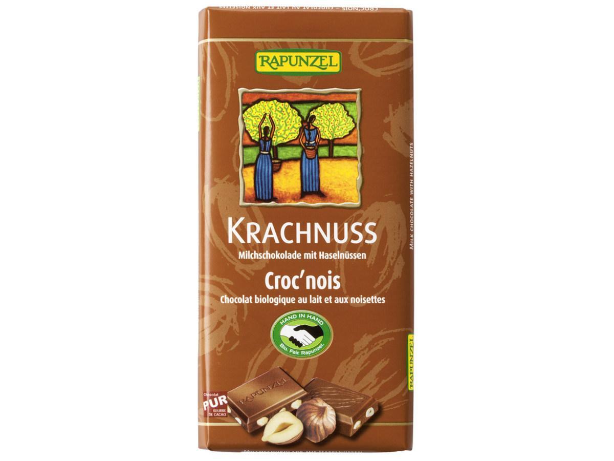 Rapunzel Krachnuss Vollmilch Schokolade Haselnuss 100g Tafel