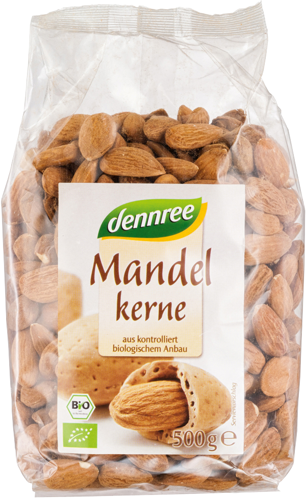 Dennree Mandelkerne 500g Packung