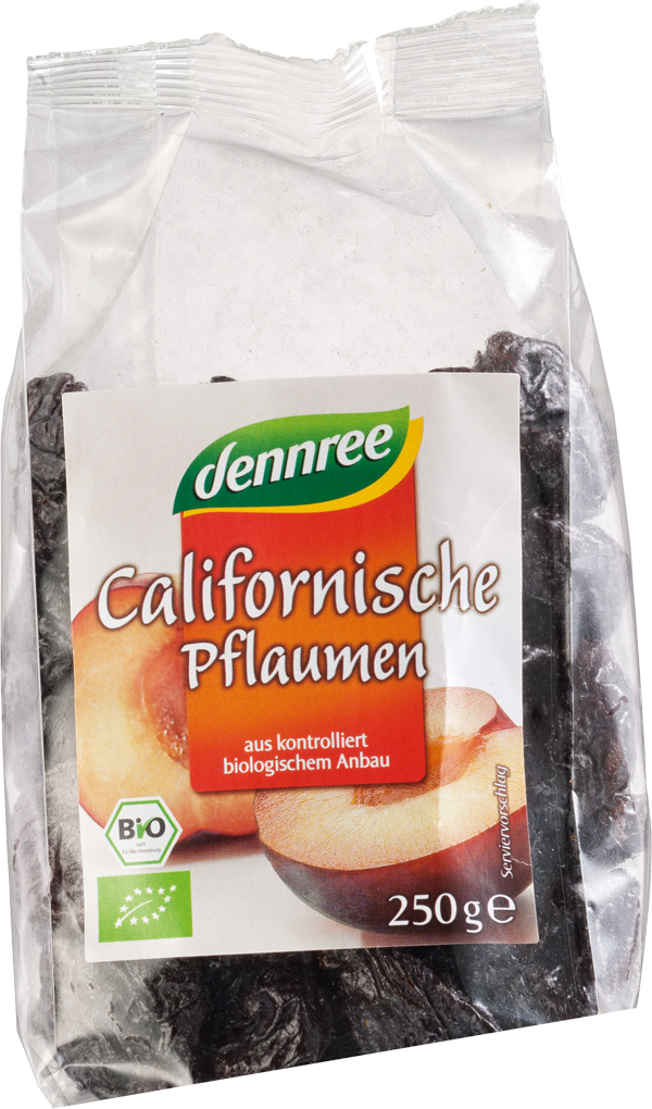 Dennree Californische Pflaumen 250g Packung