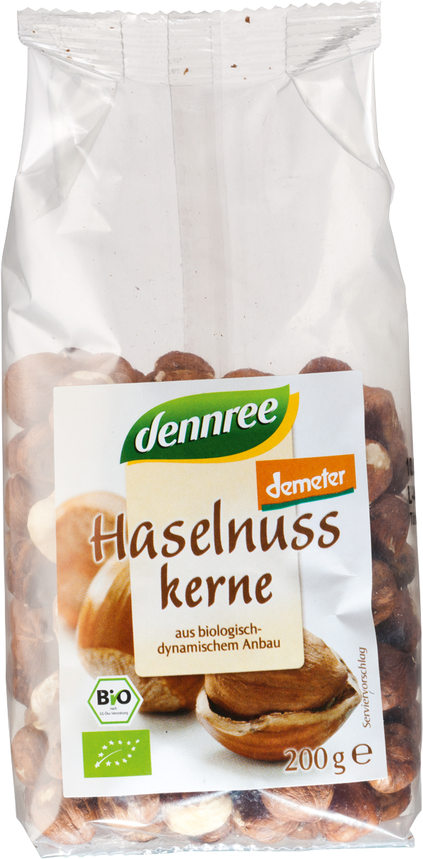 Dennree Haselnusskerne demeter 200g Packung