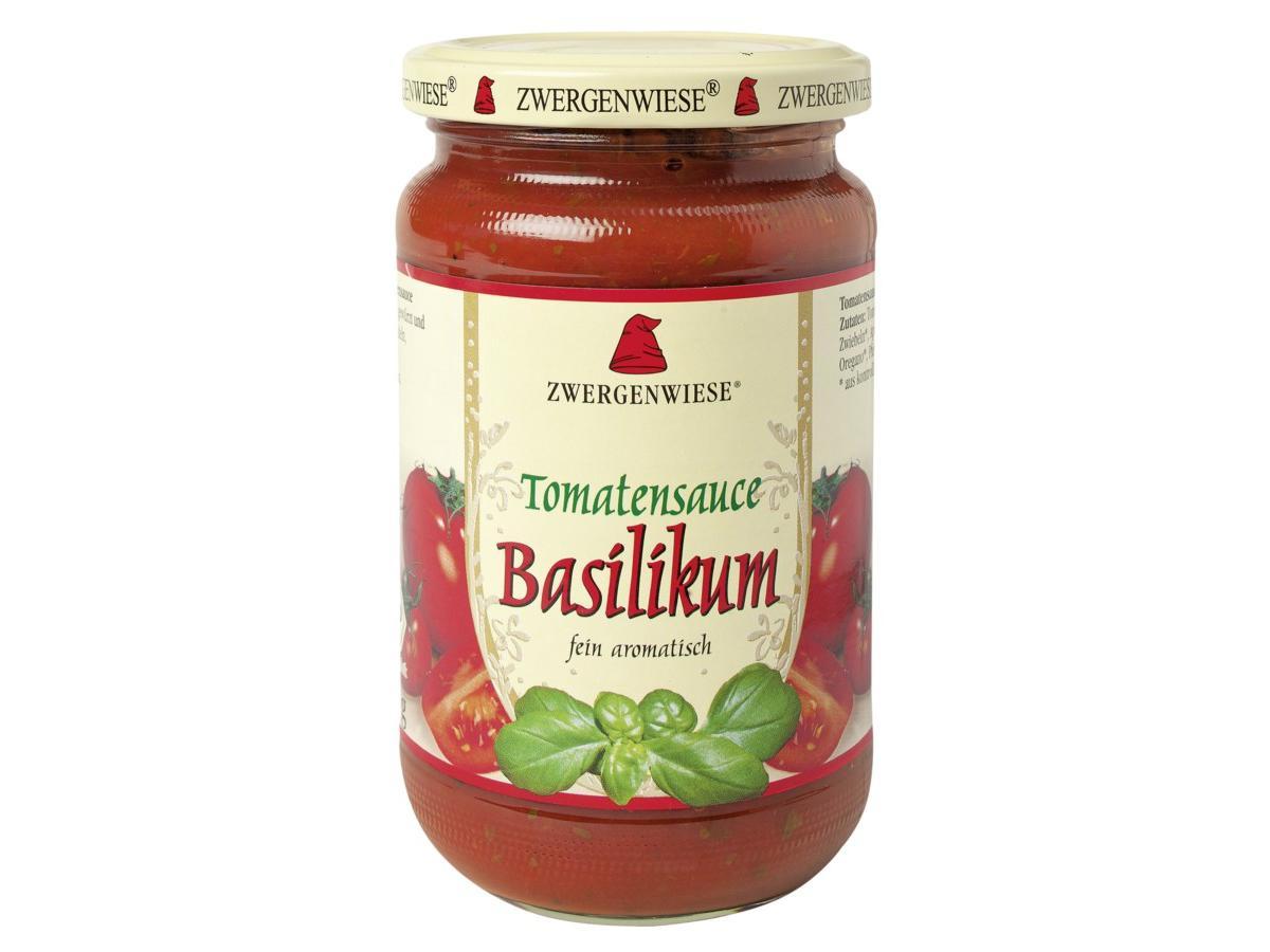 Zwergenwiese Tomatensauce Basilikum 350g Glas