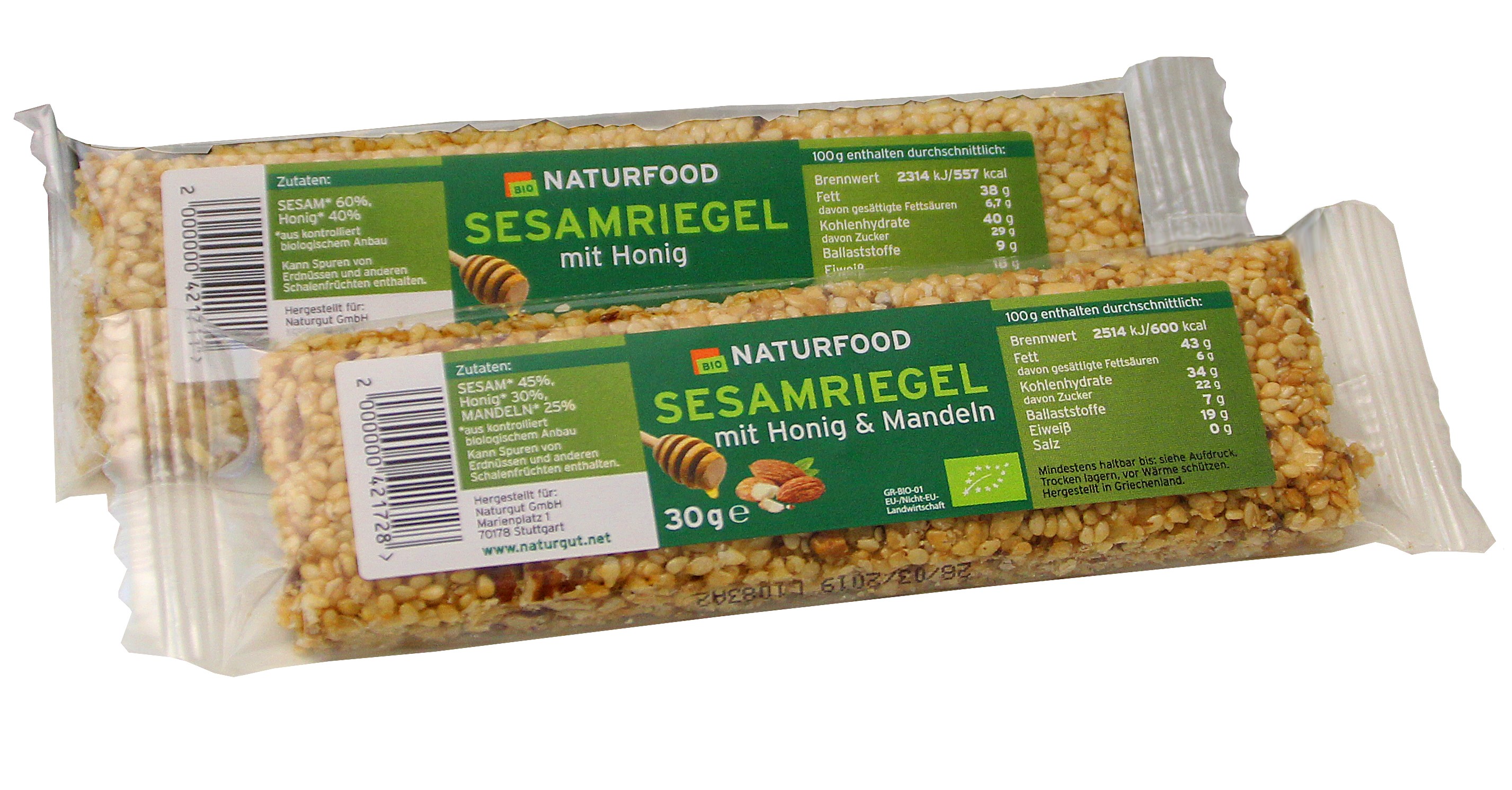 NATURFOOD Sesamriegel mit Honig