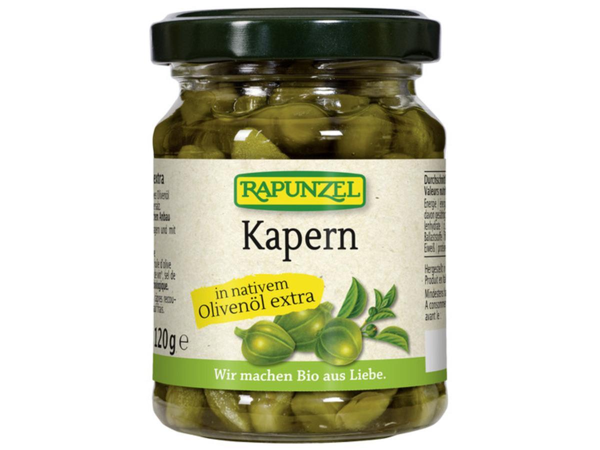 Rapunzel Kapern in Olivenöl 120g Glas