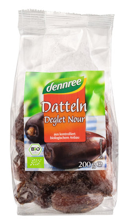 Dennree Datteln Deglet Nour ohne Stein 200g Packung