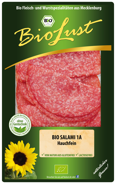 Ludwigsluster Salami 1a hauchfein 80g Packung