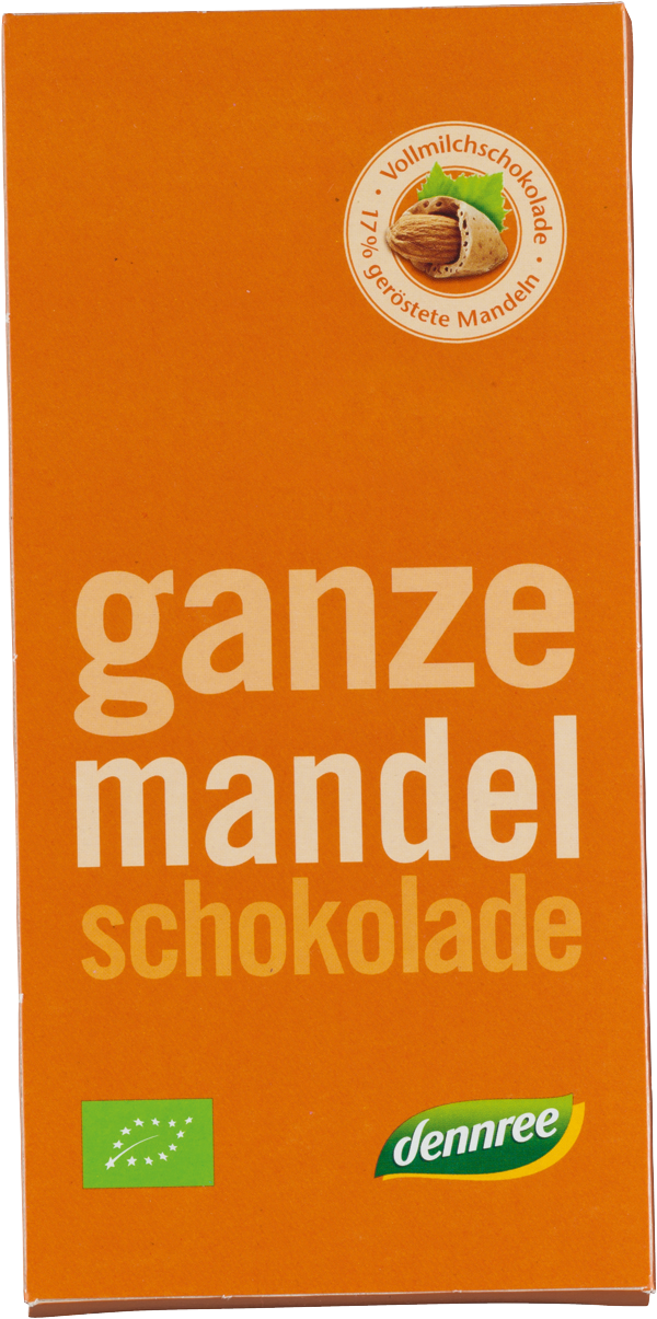 Dennree Vollmilchschokolade mit ganzen Mandeln