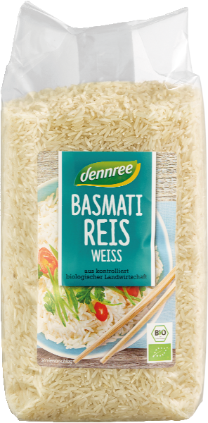 Dennree Basmati-Reis weiß 1Kg Packung