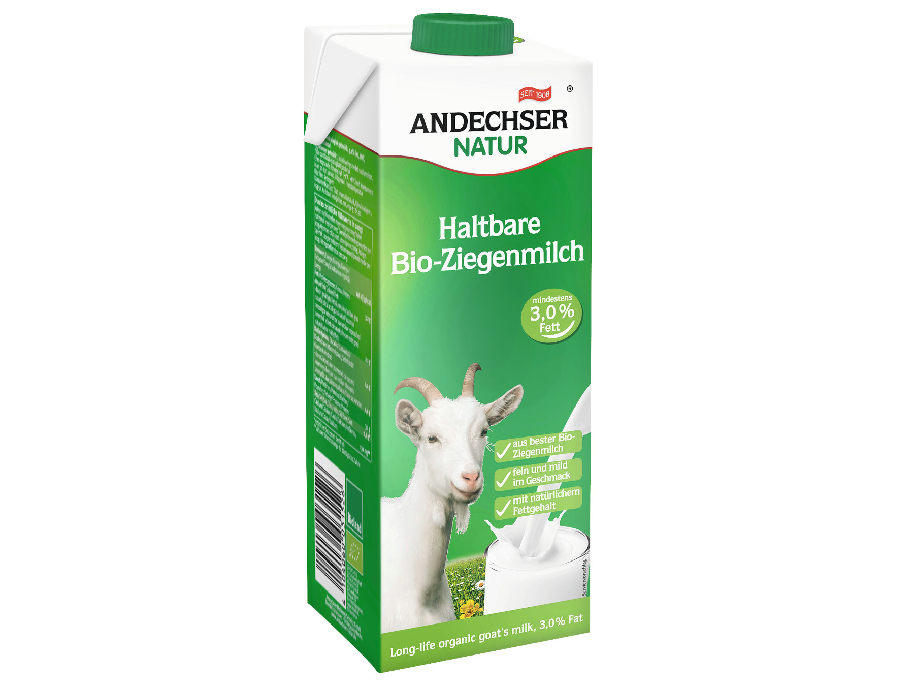 Andechser Natur Bio Haltbare Ziegenmilch 3,0%