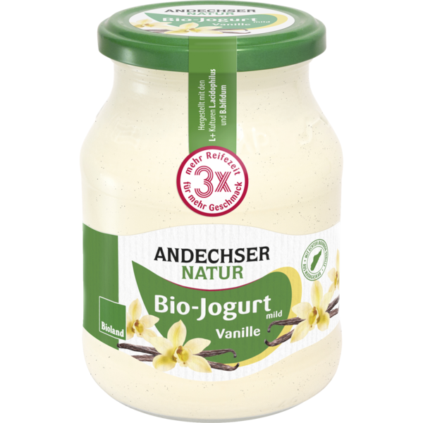 Andechser Joghurt Vanille im 500g Glas