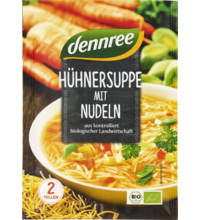 Dennree Hühnersuppe mit Nudeln