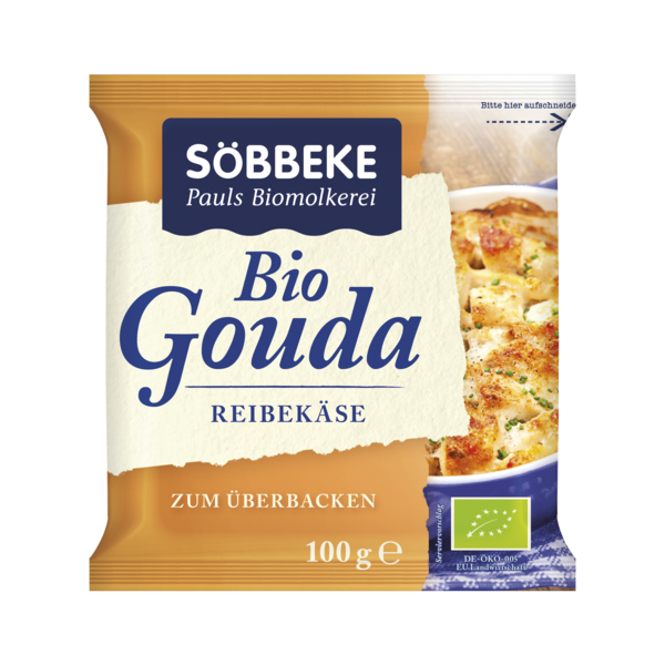 Söbbeke Gouda gerieben 100g Packung