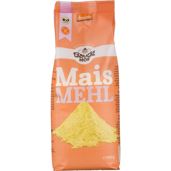 Bauckhof Maismehl Vollkorn glutenfrei 500g Packung