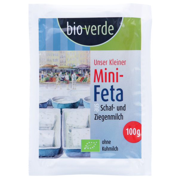 Bio Verde Original griechischer Mini Feta 100g Packung