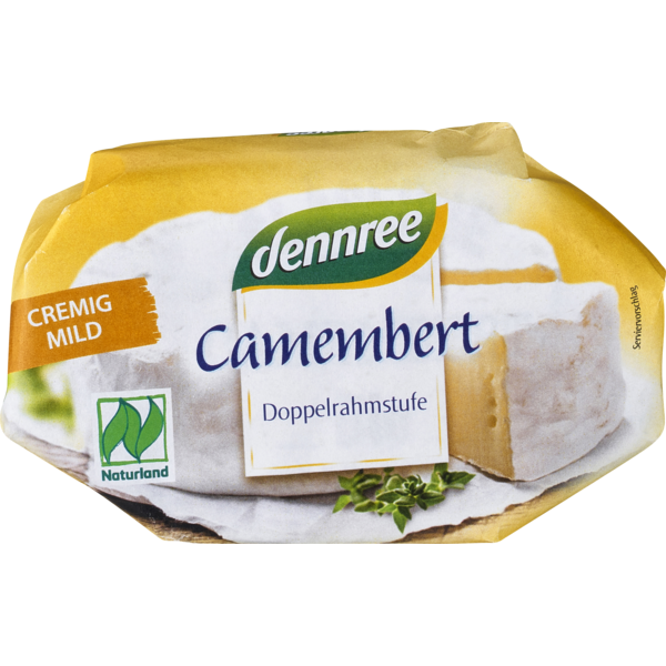 Dennree Camembert oval 150g Packung