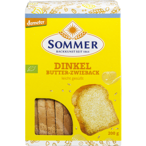 Sommer & Co. Dinkel Butter Zwieback 200g Packung