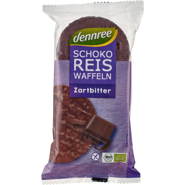 Dennree  Schoko-Reiswaffeln Zartbitter 100g Packung