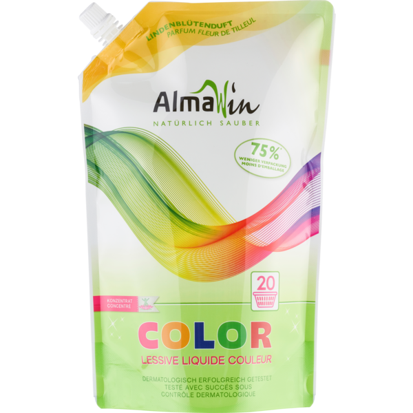 Alma Win Flüssigwaschmittel Color im Ökopack Standbeutel 1,5l