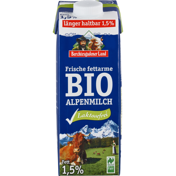 Berchtesgadener frische lactosefreie fettarme Milch 1,5% 1l Tetra Pack