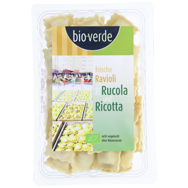 Bio Verde Frische Ravioli al rucola 250g Packung