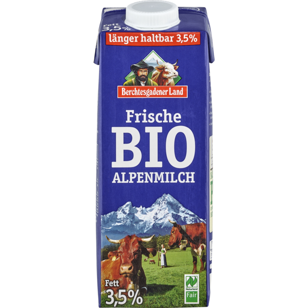 Berchtesgadener Vollmilch 3,5%, länger haltbar 1l Tetra Pack