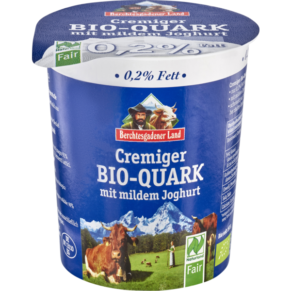 Berchtesgadener Cremiger Quark mit Joghurt verfeinert 0,2%, 350g Becher