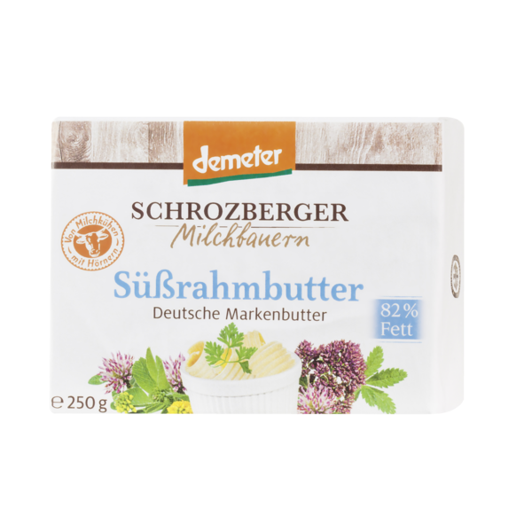 Schrozberger Milchbauern Süßrahmbutter 250g Packung