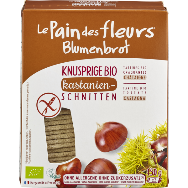 Blumenbrot Kastanie 150g Packung